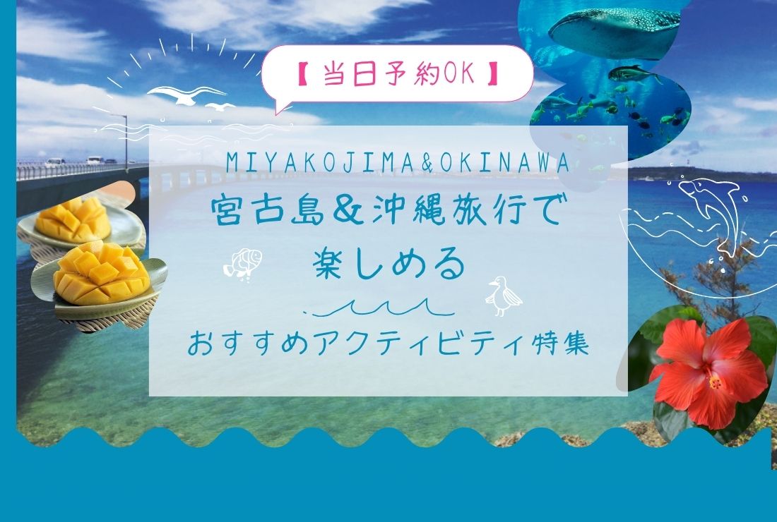 【当日予約OK】宮古島＆沖縄旅行で楽しめるおすすめアクティビティ特集